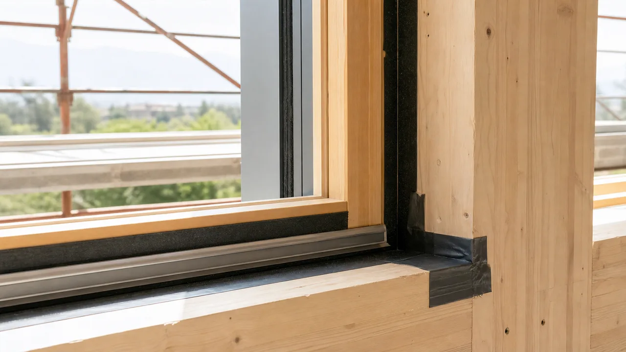 Posa serramento efficiente su parete in legno X-Lam — serramenti efficienti