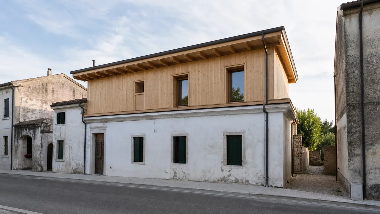 Sopraelevazione in legno XLAM su edificio esistente