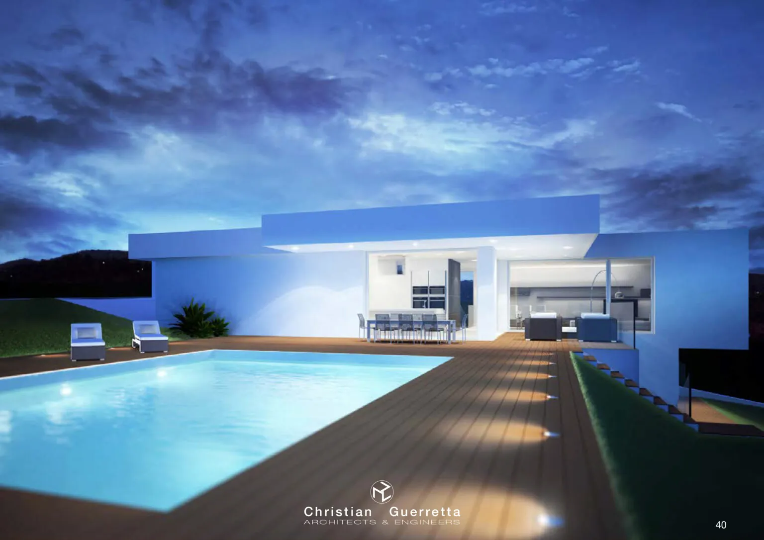 Progetto Regnano, vista della piscina