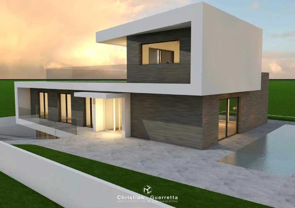 Villa Capua, vista del progetto